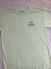 Mens Tropical Graphic Short Sleeve Lime Green Crew Neck T-shirt Large