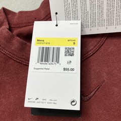HV0127-619 Nike Sportswear Premium Essentials Loose Fit LS Shirt Red Mens S Vary