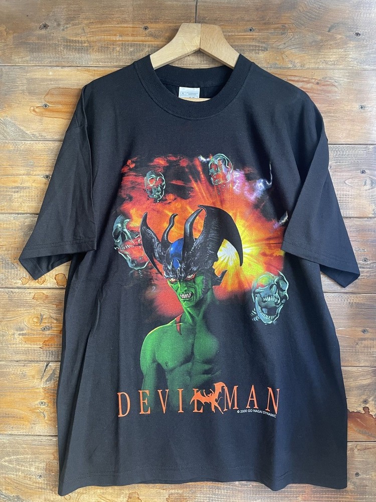 00’s Devilman Flames Remake tee Unisex Men Women T shirt vtg NH25375