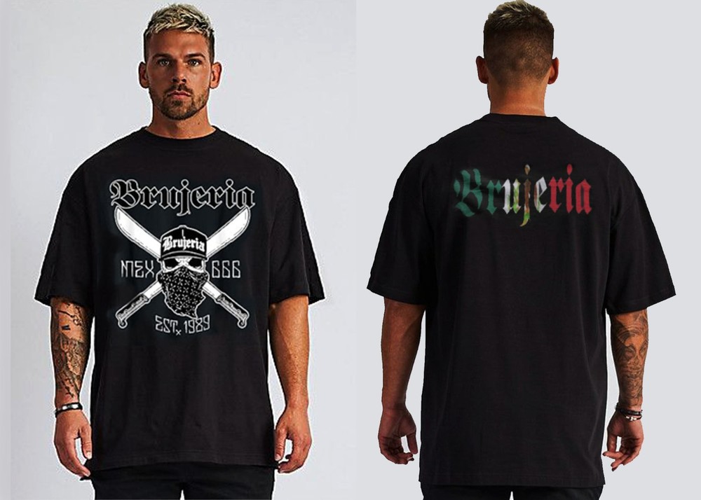BRUJERIA EXTREME METAL BAND BLACK T SHIRTS FRONT AND BACK PRINT
