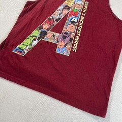 Avengers Tank Top Shirt Mens Large Red Sleeveless Marvel Big Logo Super Heros