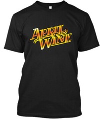 NWT April Wine Canadian Hard Rock Band Pop Music Retro Logo T-Shirt Size S-4XL