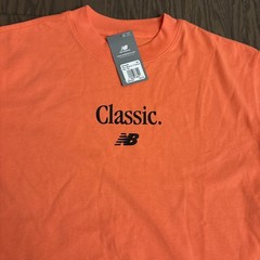NWT New Balance Timeless Salmon Red Tee T-Shirt $45 Cotton Medium M NEW