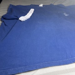 Vintage Robert Bruce Active Sport Tee Mens Blue White Double Cuff Xxl Pocket T