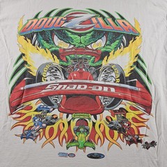 Fruit Of The Loom Shirt Mens 2XL White Dougzilla Snap-on Drag Racing Graphic Tee