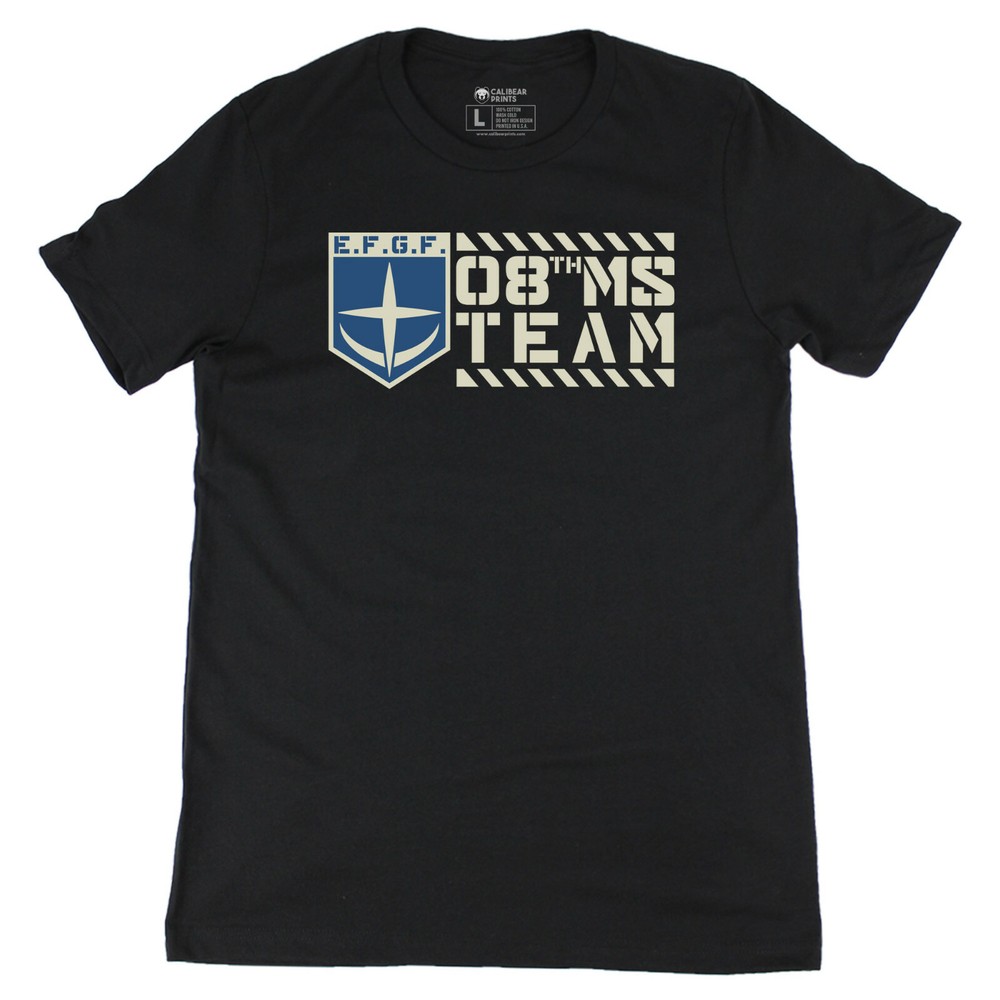 Gundam 08th MS Team Federation E.F.G.F. Anime Graphic Art Tee Novelty T-Shirt