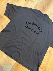 FOG Fear of God EssentialsLogo Mock Neck Black Collection Crew Tee Shirt Medium