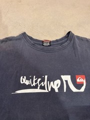 Quicksilver Vintage Navy Blue T-Shirt Surf Skate Logo, Size XL, 90s/Y2k Tee