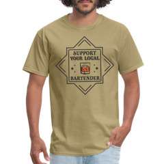 Support Your Local Bartender T-Shirt (Drinking Graphic Tee Shirt)