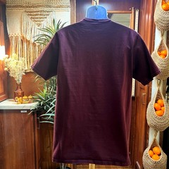 Vintage Champion Big C Logo T Shirt L Maroon Burgundy Y2K Streetwear Cotton Tee