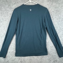 Kuhl Mens Vail Henley Small Blue Long Sleeve Thumbhole Cotton Blend