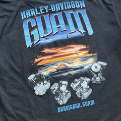 Vintage Guam Harley Davidson T Shirt Barrigada GU Size Large USA Made
