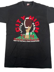 VTG City High Little Hawks Champion Football Single Stitch 1993 1994 T Shirt