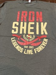 Iron Sheik Men’s Size XL Shirt Pro Wrestling Crate Shirt Never Worn Dollar Green