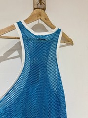 NWT Dsquared2 Men’s Runway Blue Mesh Muscle Racer Back Vest Tank Top Size M