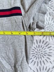 Tommy Hilfiger Men’s Gray Crewneck T-Shirt with Signature Logo Stripe