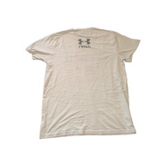 Under Armour HeatGear Utah Utes Football Graphic Tee White Mens L Loose Fit