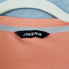 JMIERR Henley Shirt Men’s XL Orange Ribbed Short Sleeve Casual Tee Stretch Knit