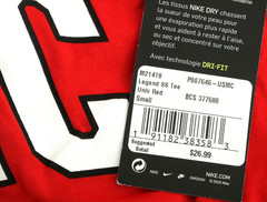 United States US Marine Corps USMC Nike Dri-Fit Red Legend SS Tee Shirt Men’s S