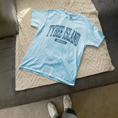 Tybee Island Georgia Souvenir Simple Summer Aesthetic T-Shirt Light Blue