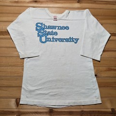 Vintage 80s Shawnee State University Sports Jersey 3/4 Sleeve Shirt USA – Medium