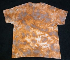 Rust Orange, Gray And White Ice Dye Tie Dye T Shirt ~ Sz XL