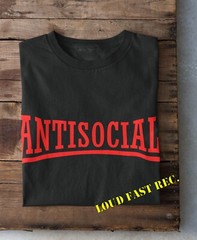 ANTISOCIAL T SHIRT oi! punk music sizes S,M,L,XL,2X,3X 4X 5X