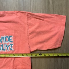 Vintage WIDE GUYZ Shirt XL Pink Single Stitch 90s Gym Bodybuilding Muscle Beach