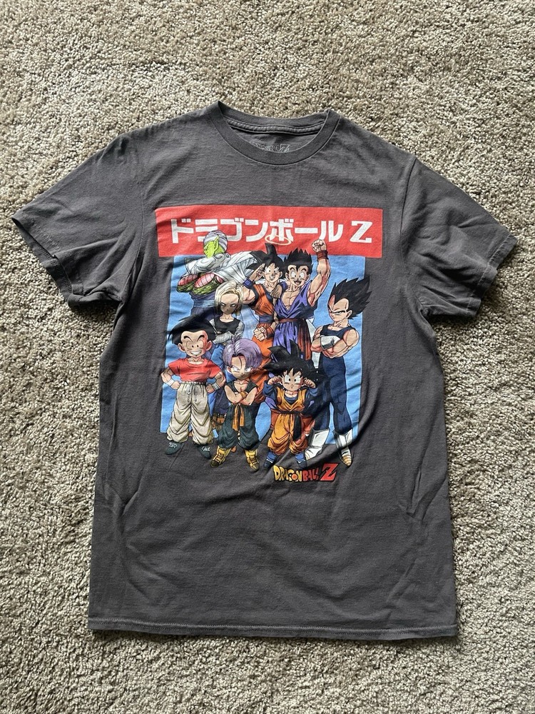 Dragon Ball Z Adult Toei Animation Grey Short Sleeve Graphic T-Shirt (Small)