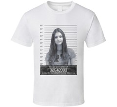Nina Dobrev Celebrity Mugshot Police Department T Shirt