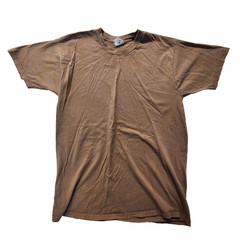 Plain Brown Vintage Y2K BVD Single Stitch T Shirt Large Made In USA # 2255