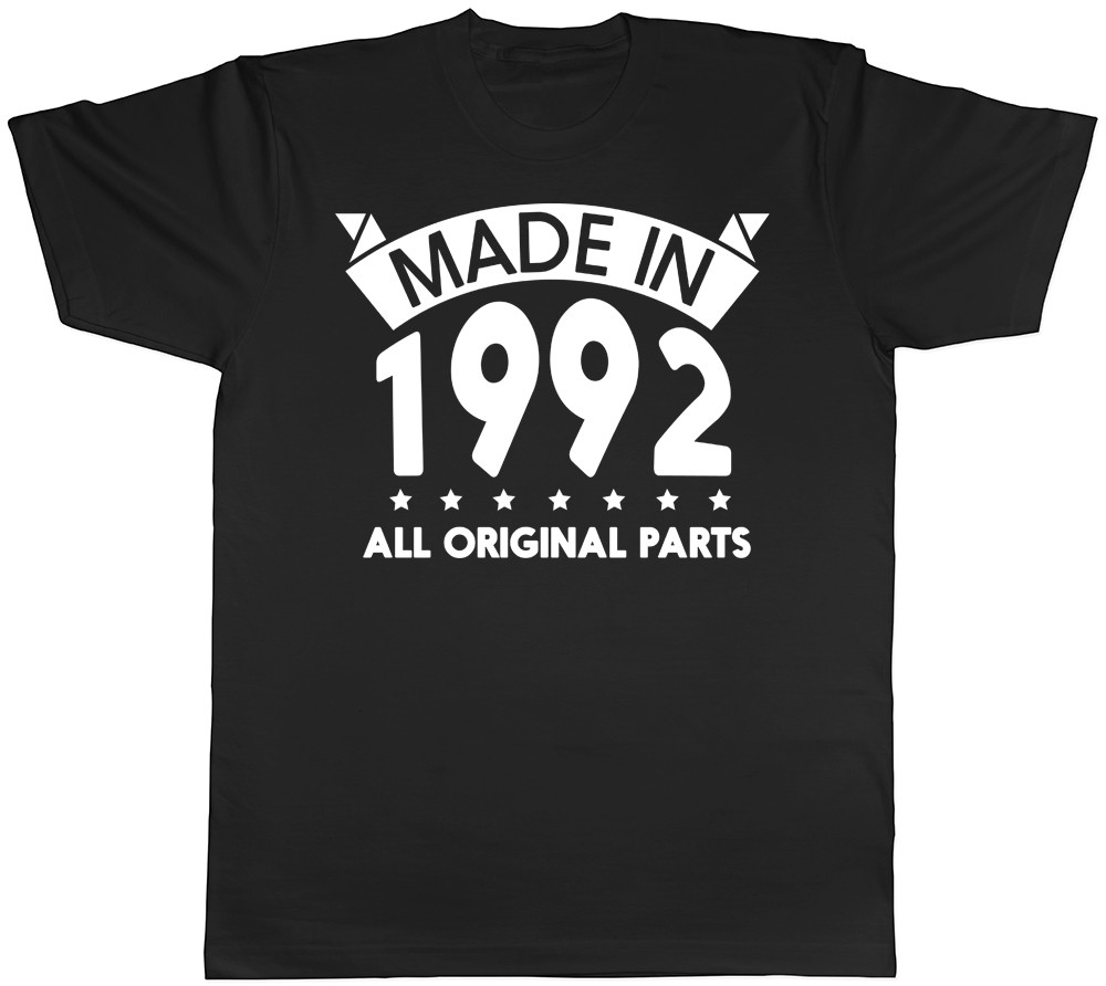 Made in 1992 All Original Parts Birthday Mens Short Sleeve T-Shirt