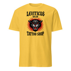 Leviticus Tattoo Shop, Biblical Ink Master, Historial Art, Printed T-Shirt