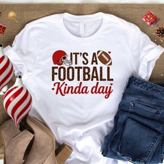It’s Football Kinda Day T‑Shirt Cute Heart Unisex Football Tee Game Day Lovers