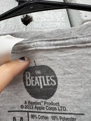 The Beatles Shirt Mens Medium Gray Rubber Soul Band Graphic Tee 2013 Music Rock
