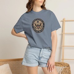 United States of Trying My Best Unisex T-shirt USA Graphic Tee Garment Dyed