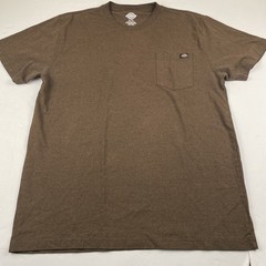 Dickies Pocket T-Shirt Men’s XL Short Sleeve Cotton Blend Crew Neck Brown Work