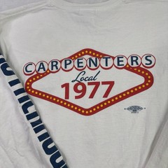 Bayside Las Vegas Carpenters Brotherhood Union White LS Graphic Shirt Men’s LG