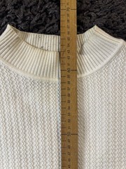 Tailored Mock Neck Knitted Shirt Cream – Size L/XL Asian (S/M American)