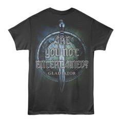 GLADIATOR Movie T-Shirt MAXIMUS BATTLE HELMET Official Merch 2 Side Stone Cotton