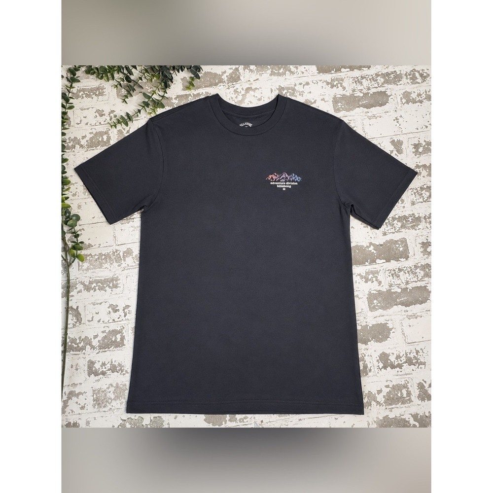 Billabong Charcoal Black Short-Sleeve Mountain Graphic Tee Size M