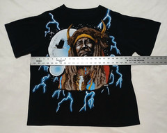Vintage American Thunder T-Shirt XL Native Chief 1991 Great Condition AOP USA