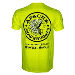 Official World Speed Record Apache Star Tee | Cotton/Performance | Safety Green