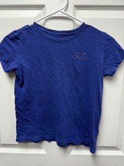 Vineyard Vines Shirt Girls /youth M Blue With Pink Whale