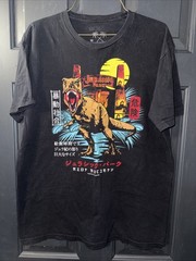 Riot Society Jurassic Park Japanese Shirt Size L