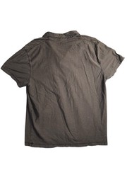 Calvin Klein Jeans Short Sleeve V-Neck Collared Shirt Dark Gray Speckle