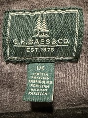 G.H. Bass & Co Mens Gray Long Sleeve Henley Shirt Size L Cotton Blend Casual
