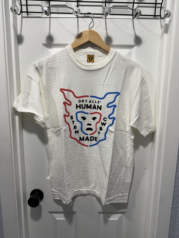 Brand New Human Made Face Logo White Red Blue