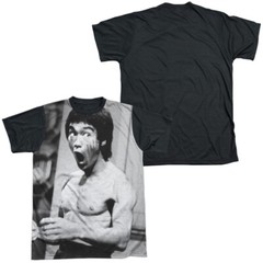 Bruce Lee Classic Lee Adult Halloween Costume T Shirt (Black Back), S-3XL