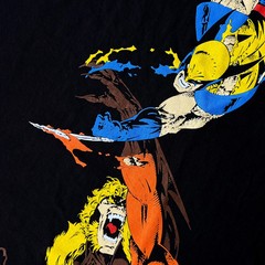 Wolverine vs. Sabretooth Tee Shirt marvel x-men deadstockluis booted comics M